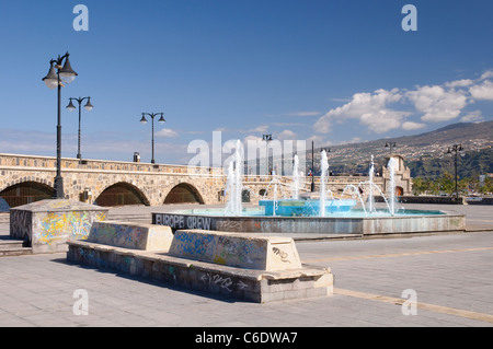 Fortified wall of the Plaza Europa, Puerto de la Cruz, Tenerife, Canary Islands, Spain, Europe Stock Photo