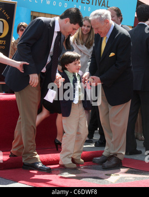 Mel Brooks with his son Max Mel Brooks is honoured with the 2406th star ...