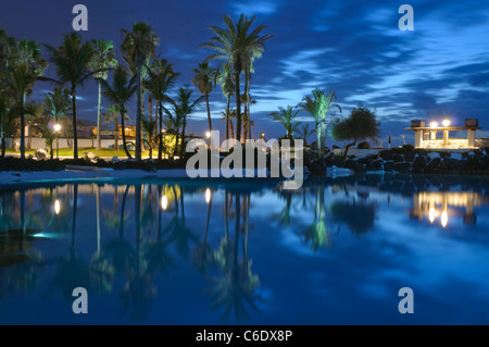 Lago de Martianez, sea water swimming pool, Puerto de la Cruz, Tenerife, Canary Islands, Spain, Europe Stock Photo