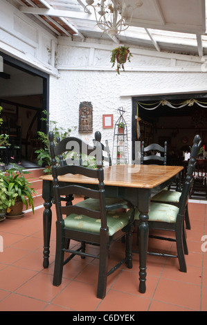 Cafe in the winter garden of the Old Smokehouse hotel, Brinchang, Cameron Highlands, Malaysia, Southeast Asia, Asia Stock Photo