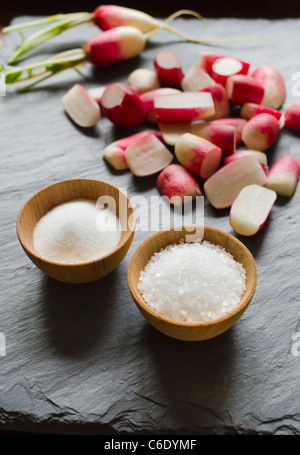 Salt and Radishes Stock Photo - Alamy