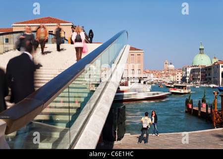 New Calatrava bridge crossing the Canal Grande, Venice, Italy, Europe Stock Photo