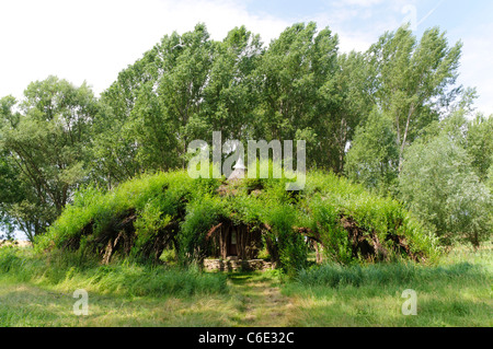 Auerworld Palace, the world's largest living structure made of willow rods, architect Marcel Kalberer, Auerstedt, Germany Stock Photo