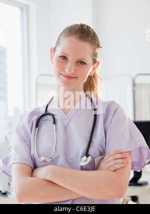 USA, New Jersey, Jersey City, Portrait of young nurse Stock Photo