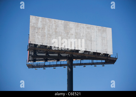 USA, New York State, New York City, empty billboard against clear sky Stock Photo