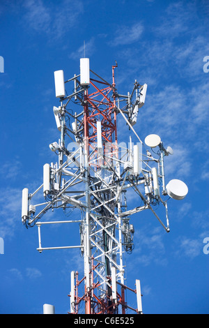 USA, New York State, New York City, telecommunications tower Stock Photo