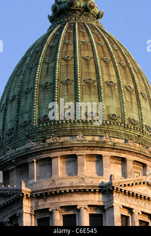 Copper dome of Argentine National Congress building.