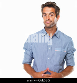 Studio portrait of business man smirking Stock Photo
