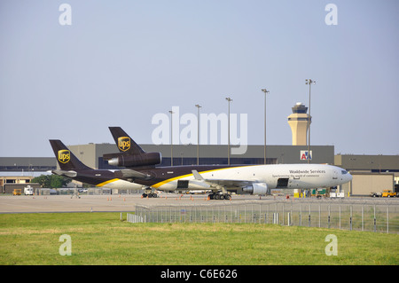 Dallas Fort Worth International Airport, Texas, USA - UPS planes Stock Photo