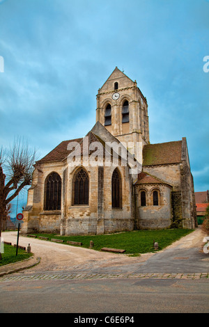 Europe, France, Val-d'oise (95), Auvers-sur-Oise Church Stock Photo