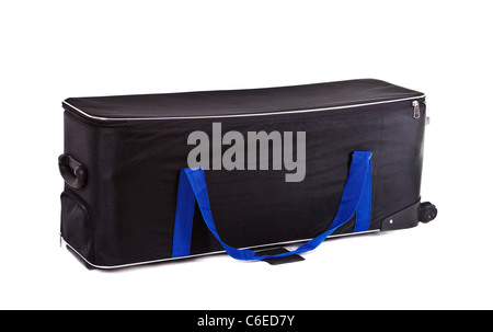 Blac bag for studio light kit on white background Stock Photo
