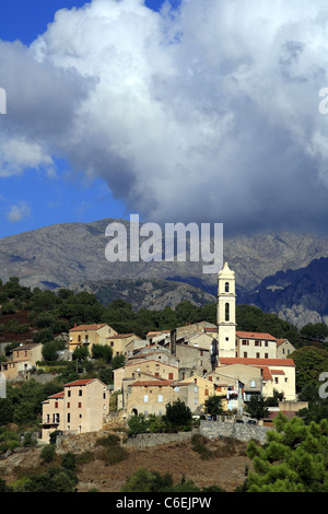 Soveria village in the Regional Natural Park of Corsica, France Stock Photo