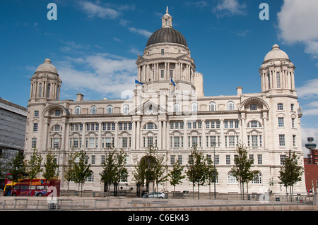 Port of Liverpool Building, Merseyside, UK. One of the famous 'Three Graces'.