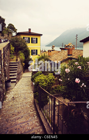 Gandria a small town near Lugano, Switzerland Stock Photo