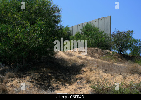 A piece of the wall which marks the border between Gaza strip and Israel. Stock Photo