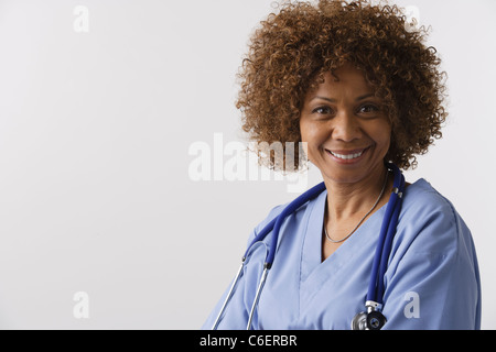 Portrait of nurse, studio shot Stock Photo
