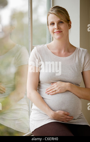 USA, California, Los Angeles, Beverly Hills, Portrait of pregnant woman Stock Photo