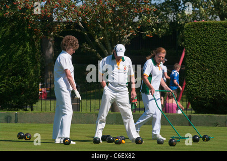 Lawn Bowls Players Stock Photo