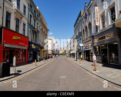 Bold Street, Liverpool - looking towards Church Street and the city centre. Stock Photo