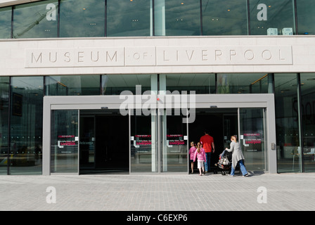 Museum of Liverpool situated at Pier Head, Liverpool. Opened on the centenary of the nearby iconic Royal Liver building. Stock Photo