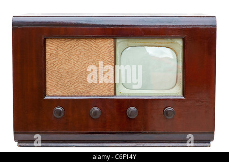 Vintage Philips model 383A television set from 1948 with 9 inch screen. JMH5163 Stock Photo