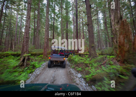 Ocean raft and 4x4 Adventure tour, Kruzof Island, Sitka, Alaska Stock Photo