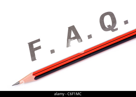 Frequently Asked Questions, concept of FAQ Stock Photo