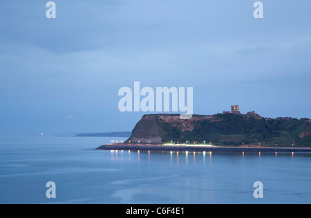 Night view over the North bay of Scarborough, North Yorkshire. Stock Photo