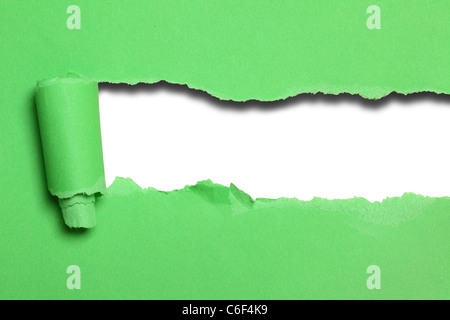 Green paper background with space for your own text Stock Photo
