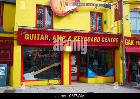 Facade of the Guitar, Amp and Keyboard Centre North Road Brighton UK Stock Photo