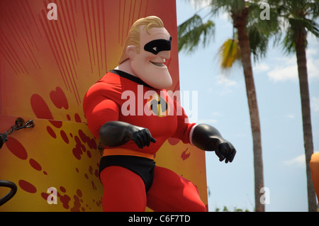 Mr Incredible Walt Disney world resort pixar pals countdown to fun parade hollywood studios Stock Photo