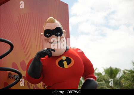 Mr Incredible Walt Disney world resort pixar pals countdown to fun parade hollywood studios Stock Photo