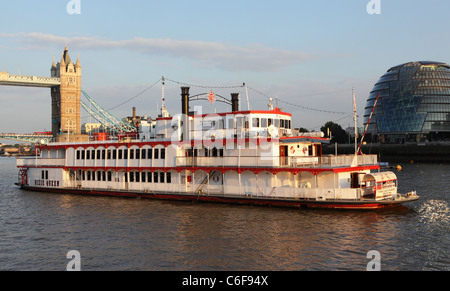 Dixie Queen pleasure boat River Thames London England UK GB Stock Photo