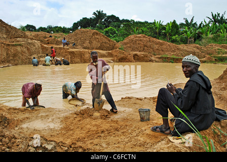 Diamond mine near Kono, Sierra Leone Stock Photo