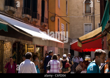 Crowded side street in Venice Italy Stock Photo