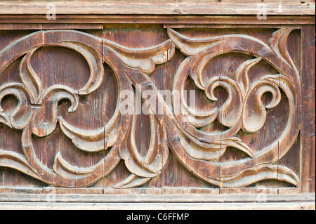 Traditional Zakopane style design, Zakopane, Podhale, Poland Stock Photo