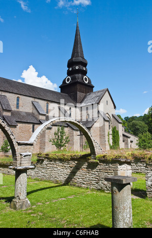 Varnhem Abbey in Varnhem, Västergötland, Sweden was founded around 1150 by monks of the Cistercian Order Stock Photo