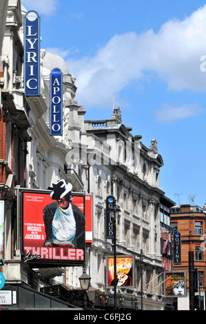 Lyric and Apollo Theatres, London, Britain, UK Stock Photo