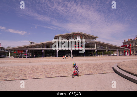 Grande Halle de La Villette in Paris, a large exhibition centre originally the Halle Aux Boeufs Stock Photo