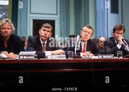 Richard Branson, Stephen Wolf, Bob Crandall, Robert Ayling testify Stock Photo