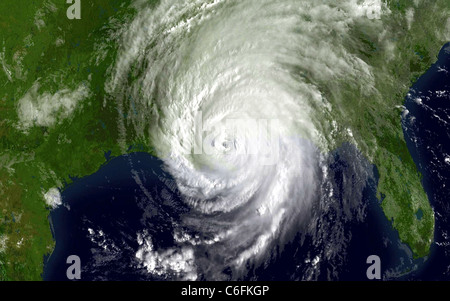 Hurricane Katrina A GOES-12 visible image of Hurricane Katrina shortly after landfall on August 29, 2005 at 1415z. Copyright: National Oceanic and Atmospheric Administration (NOAA) Keywords: hurricane, Katrina, 2005.08.29 Size: 8.5 MB Resolution: 3840 x 2400 Subject: Environmental Science Natural Hazards Audience: Informal Education General Public View Hurricane Katrina - High Resolution Version Stock Photo