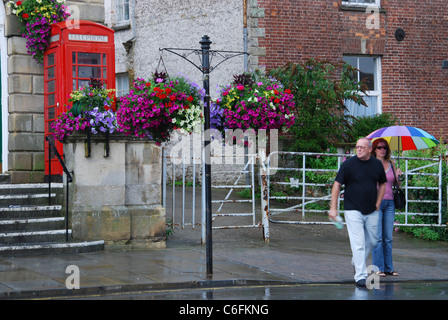 phonebox at Glastonbury Town Hall Somerset UK Stock Photo