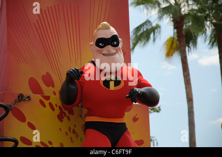 Mr Incredible Walt Disney world resort pixar pals countdown to fun parade hollywood studios Stock Photo