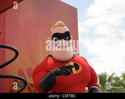 Mr Incredible Walt Disney world resort pixar pals countdown to fun parade hollywood studios Stock Photo