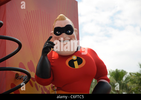 Mr Incredible Walt Disney world resort pixar pals countdown to fun parade hollywood studios Stock Photo