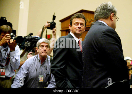 Tony Hayward, CEO of BP oil and energy company testifies at a House Energy and Commerce Committee hearing on the oil spill in Stock Photo