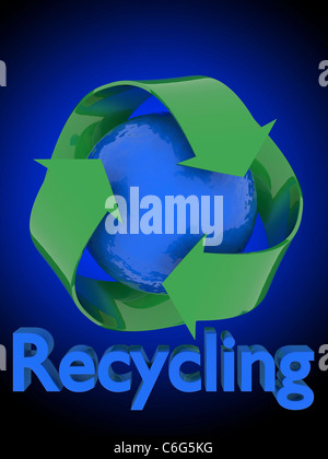 Recycling concept image. High resolution computer generated graphic. Stock Photo