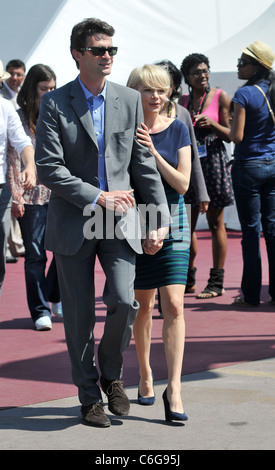 Michelle Williams out walking with a friend during the Cannes