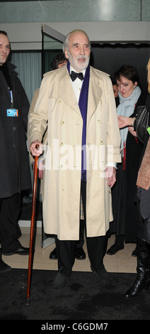 Sir Christopher Lee, 'Alice in Wonderland' world premiere After Party at the Sanderson Hotel London, England - 25.02.10 Stock Photo