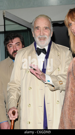 Sir Christopher Lee, 'Alice in Wonderland' world premiere After Party at the Sanderson Hotel London, England - 25.02.10 Stock Photo